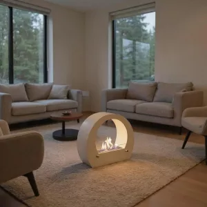 Foyer bio à l'éthanol à poser Onyx