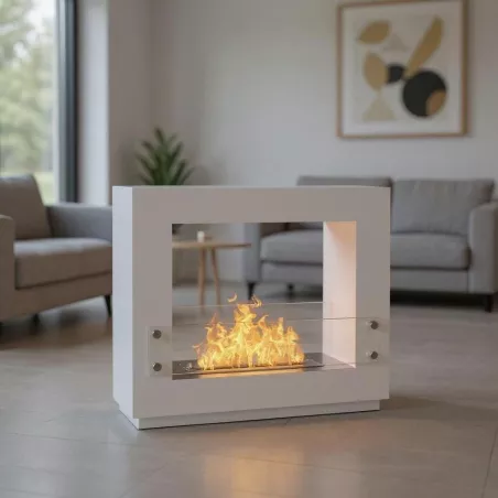 Cheminée à poser Zenith Couleur Blanc