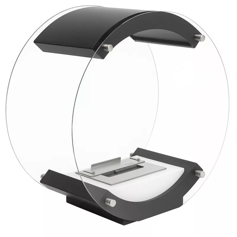 Circle, la cheminée bio-éthanol ronde et noire Couleur Noir