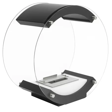 Circle, la cheminée bio-éthanol ronde et noire Couleur Noir