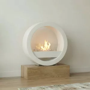 Cheminée bioéthanol ronde Izoa à poser