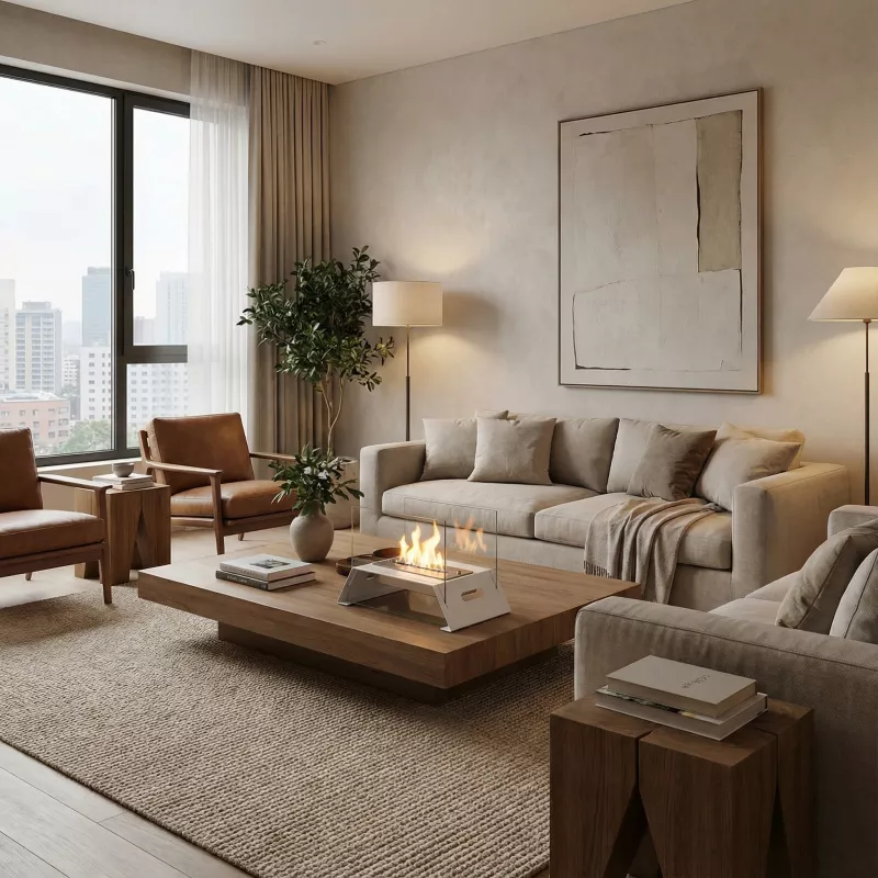 Cheminée de table design Diagonal