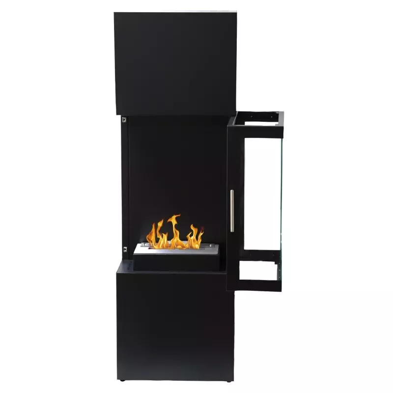 Avellino ethanol fireplace Opening Opening to the right