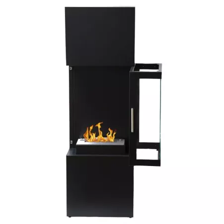 Avellino ethanol fireplace Opening Opening to the right