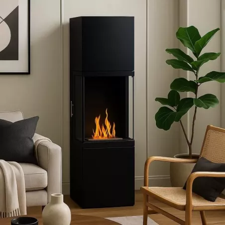 Cheminée éthanol Avellino Ouverture Ouverture vers la droite