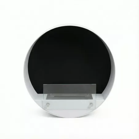 Cheminée bio ronde murale Couleur Blanc