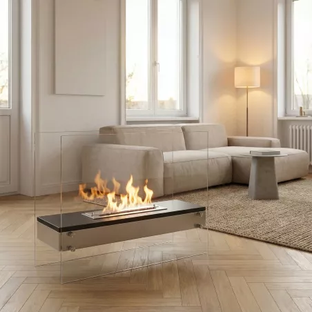 Foyer de sol bio éthanol Vittorio Couleur Noir