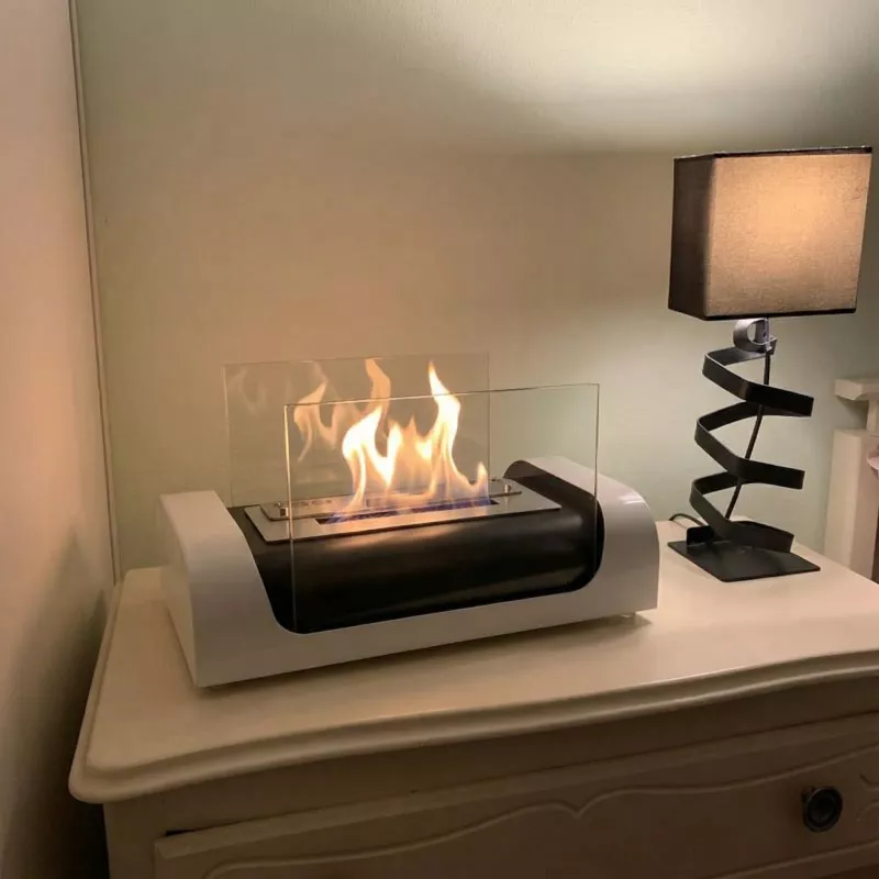 Micro cheminée de table Grenade Couleur Blanc