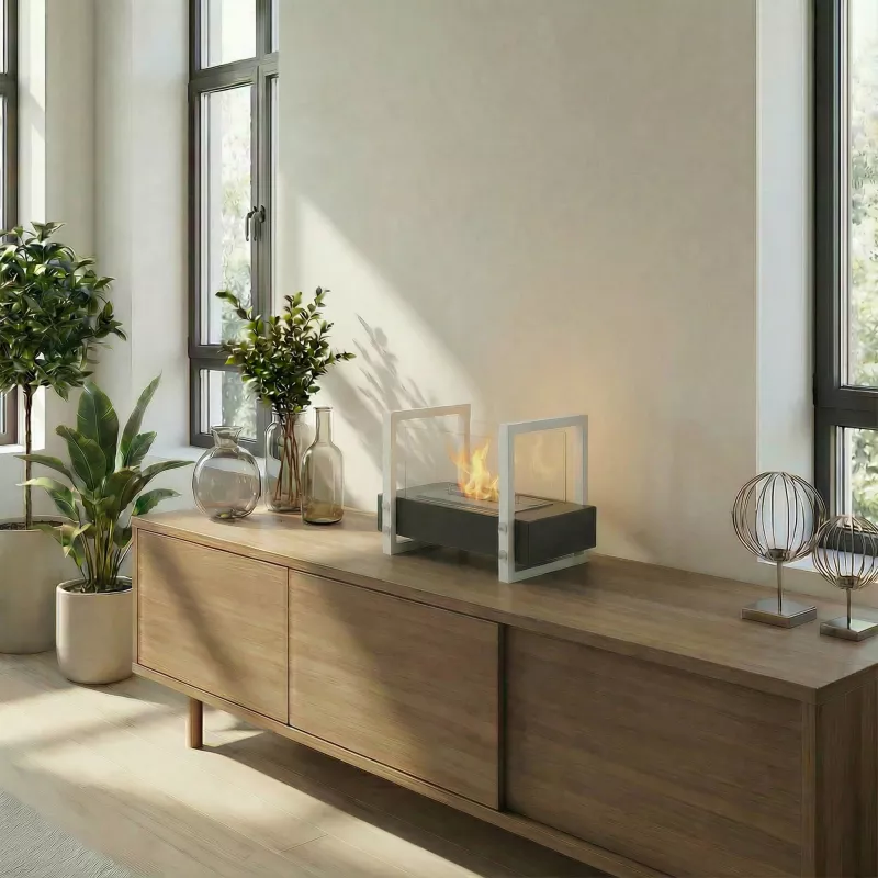 Petite cheminée à poser Elda 3kW Couleur Noir