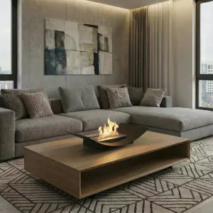 Cheminée éthanol pas cher Oria à poser