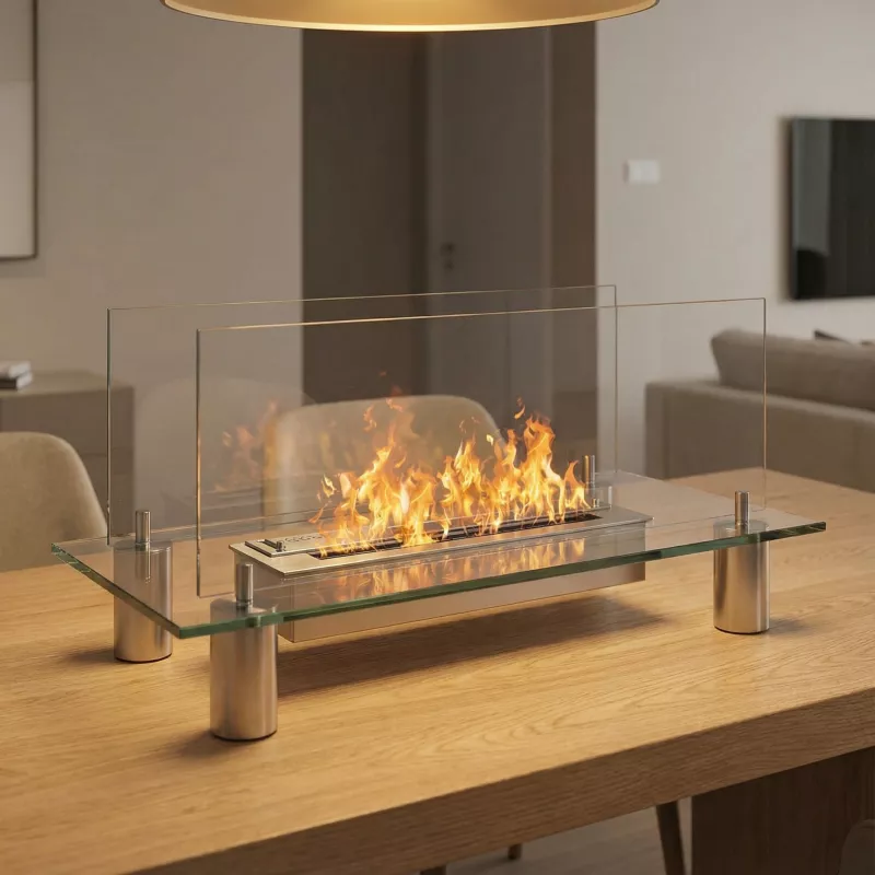 Cheminée éthanol verre Glass