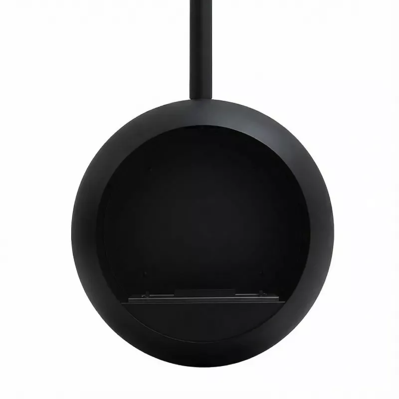 Cheminée éthanol Centonova suspendue – Fermé d'un côté Hauteur H. 202 cm – Tube 150 cm