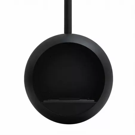 Cheminée éthanol Centonova suspendue – Fermé d'un côté Hauteur H. 202 cm – Tube 150 cm