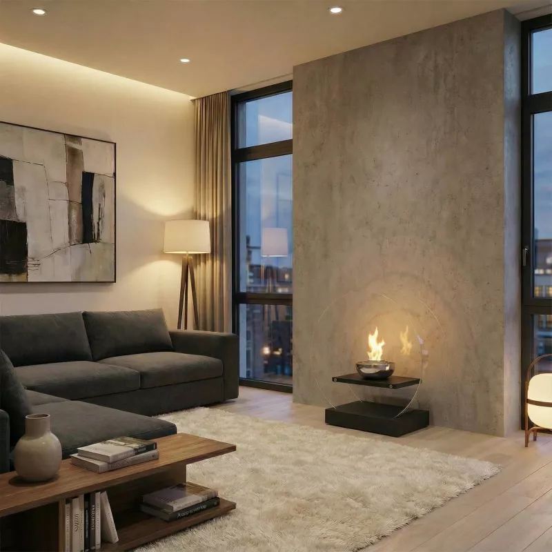 Cheminée éthanol ronde Roundo 2kW