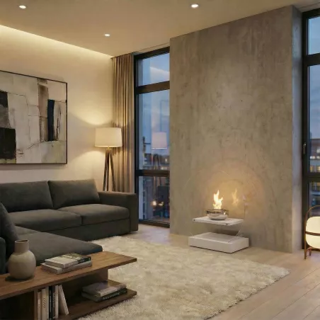 Cheminée éthanol ronde Roundo 2kW Couleur Blanc