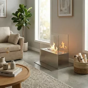 Cheminée bio tout inox Arkus