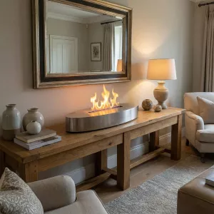 Cheminée qui se pose au sol tout inox 4kW, livré avec éteignoir