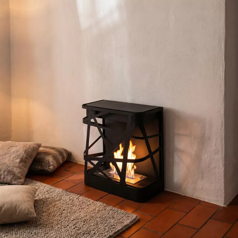 Foyer mural ou à poser Méli à pare-feu découpé