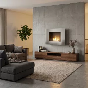 Foyer mural ouvert bio ethanol Firenox 3kW.