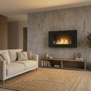 Calvi, poêle bio mural à un brûleur