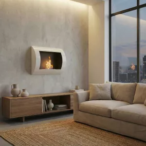 Petit poêle mural arrondi Solo 2000 watts