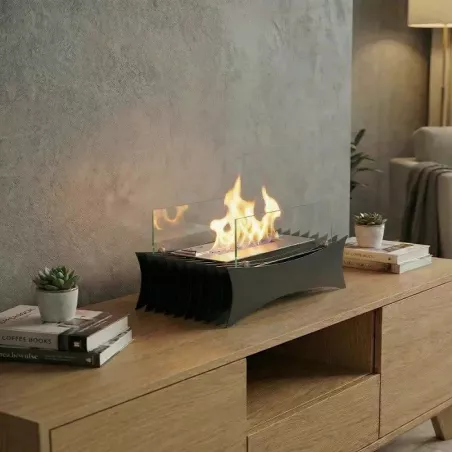 Tuscany, 3kW free-standing fireplace. Colour Black