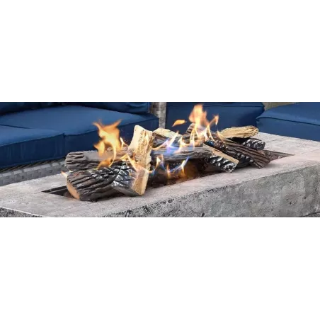Set of 5 ceramic logs